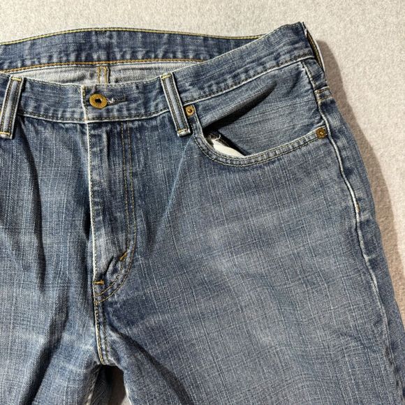 Levi’s Jens Mens 569 34x34 Blue Loose Straight Medium Wash Workwear Solid Loose - Picture 4 of 13